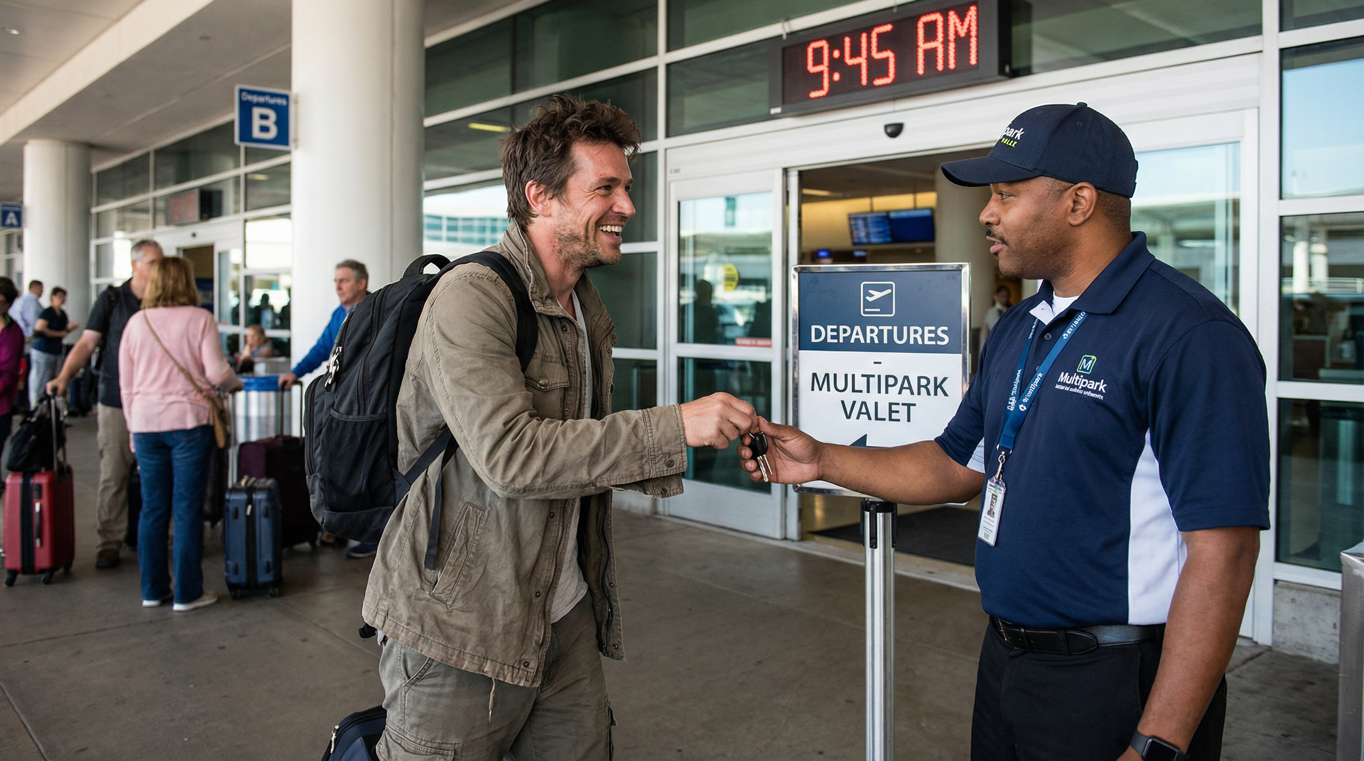 Cliente Apressado Sorridente